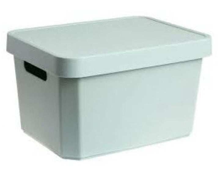 Κουτί Αποθήκευσης Πλαστικό με Καπάκι Cyclops 17L 36x27.5x21.5cm Πράσινο