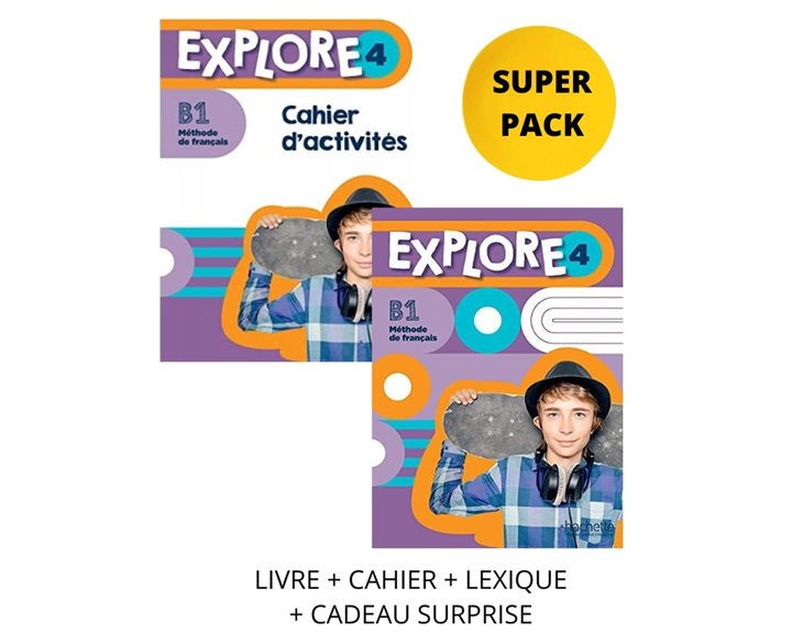 EXPLORE 4 SUPER PACK (LIVRE + CAHIER + LEXIQUE + CADEAU SURPRISE)