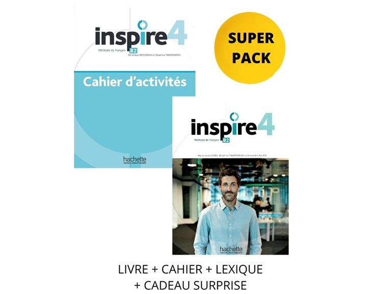 INSPIRE 4 SUPER PACK (LIVRE + CAHIER + LEXIQUE + CADEAU SURPRISE)