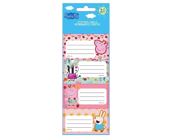 Αυτοκόλλητες Ετικέτες 20τμχ. 5φ PEPPA PIG