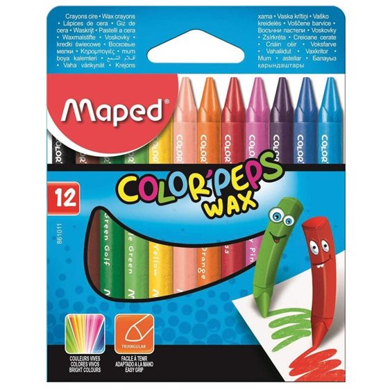Κηρομπογιά Maped Wax 12τεμ. 861011