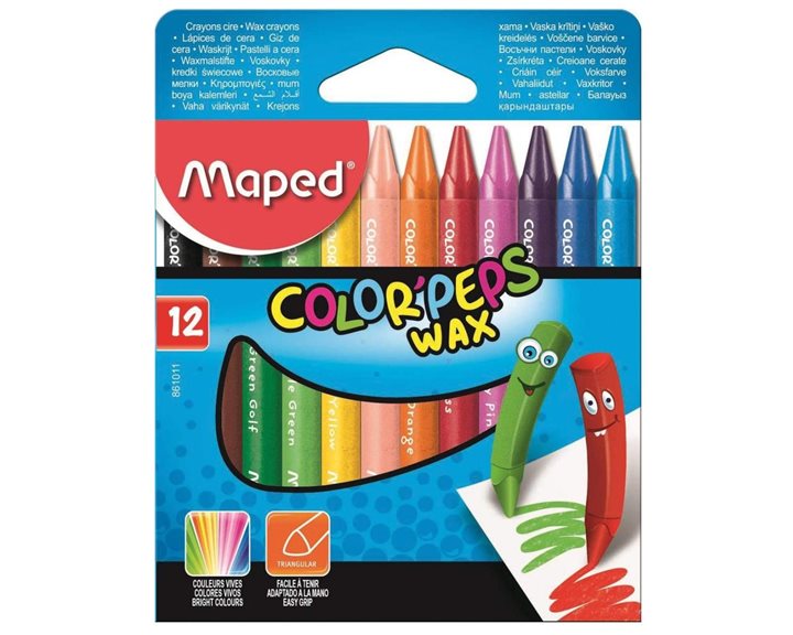 Κηρομπογιά Maped Wax 12τεμ. 861011