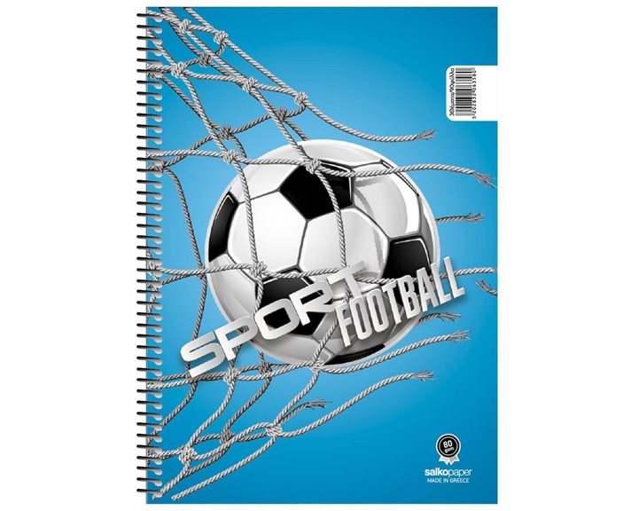 Τετράδιο Σπιράλ Α4 Salko Sport 1θ. 30φ.6356