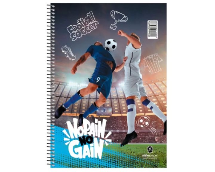 Τετράδιο Σπιράλ 17x25 Salko No Pain No Gain 2Θ. 6472
