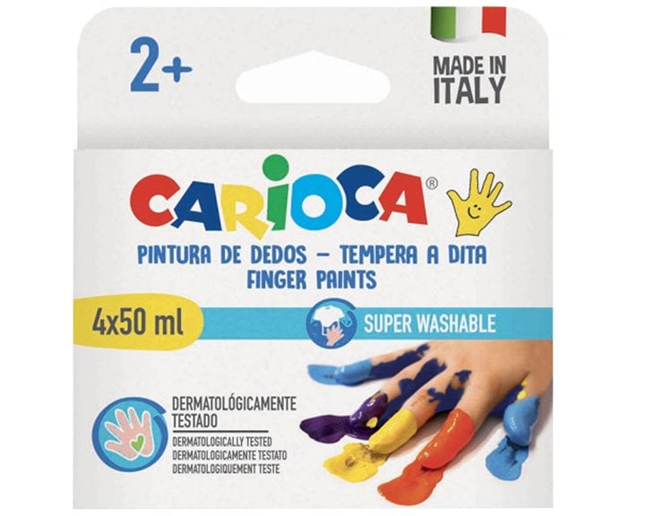 Δαχτυλομπογιές Carioca Baby (2+) 4 Χρώματα (x50ml)