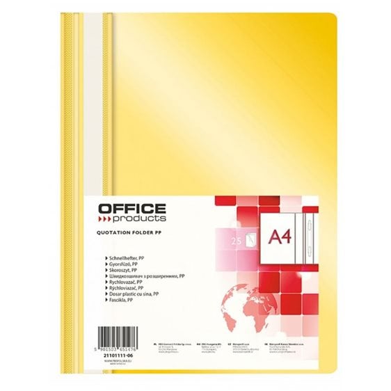 Ντοσιέ Ελασμα A4 Donau Office Κίτρινο