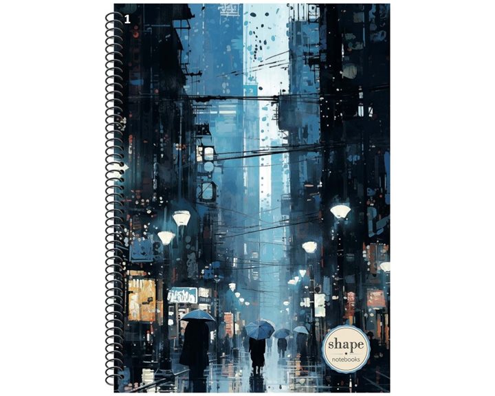 Τετράδιο Σπιράλ Α4  Shape Cities 4Θεμ 120 φ CI-1204