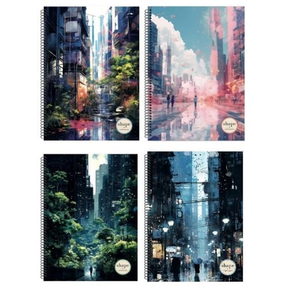 Τετράδιο Σπιράλ Α4  Shape Cities 2Θεμ 60φ.CI-1202