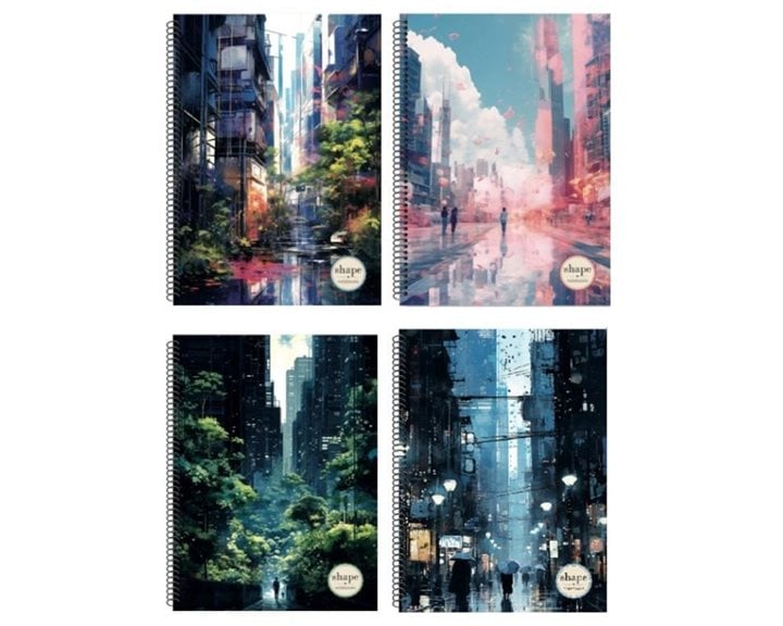 Τετράδιο Σπιράλ Α4  Shape Cities 2Θεμ 60φ.CI-1202