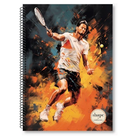 Τετράδιο Σπιράλ 17x25 ShapeSport 3Θεμ.90φ.