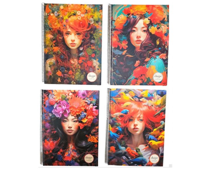Τετράδιο Σπιράλ 17x25 ShapeCrazy 3Θεμ.90φ.