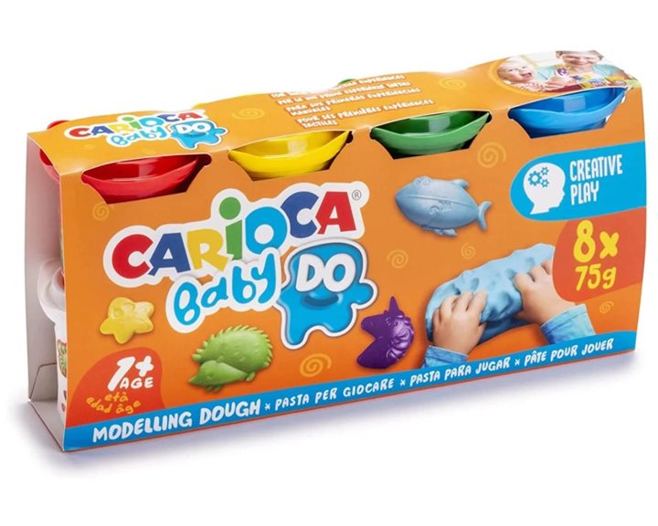 Πλαστοζυμαράκι Carioca Baby 43180 Σετ 8τμχ x 75g 43180
