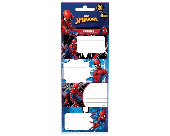 Αυτοκόλλητες Ετικέτες 20τμχ. 5φ Spiderman 000508439