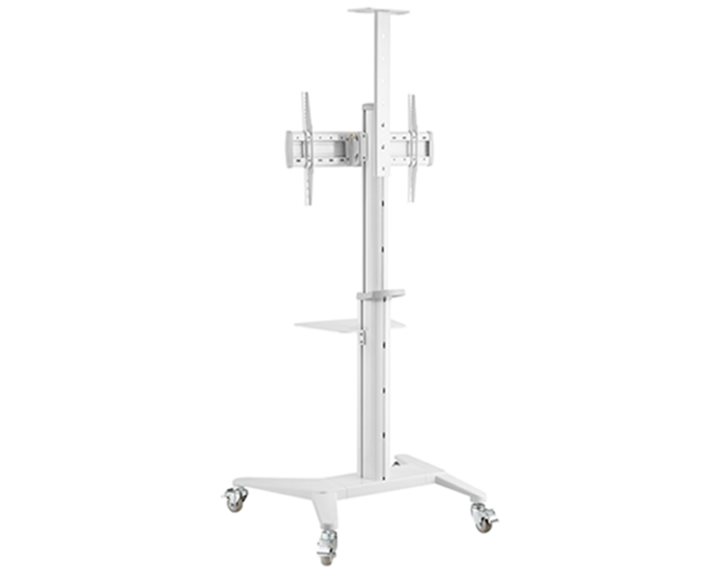 GEMBIRD ALUMINUM TV FLOOR STAND WITH CASTER WHEELS 37'-70' WHITE