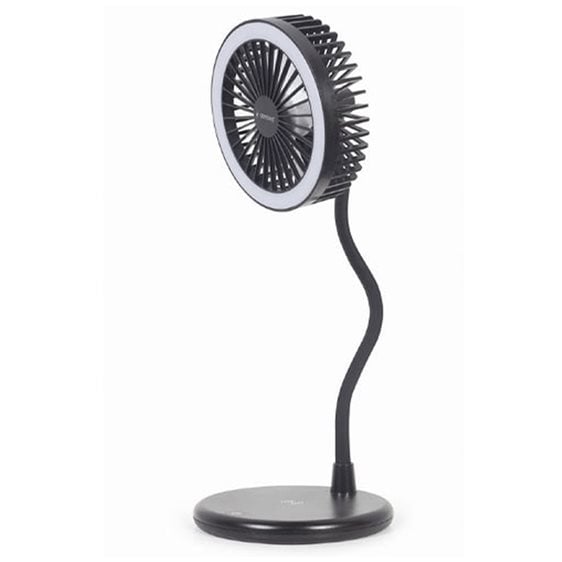 GEMBIRD DESKTOP FAN WITH LED LAMP AND WIRELESS CHARGER