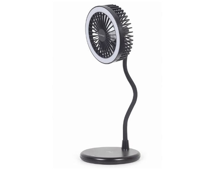 GEMBIRD DESKTOP FAN WITH LED LAMP AND WIRELESS CHARGER