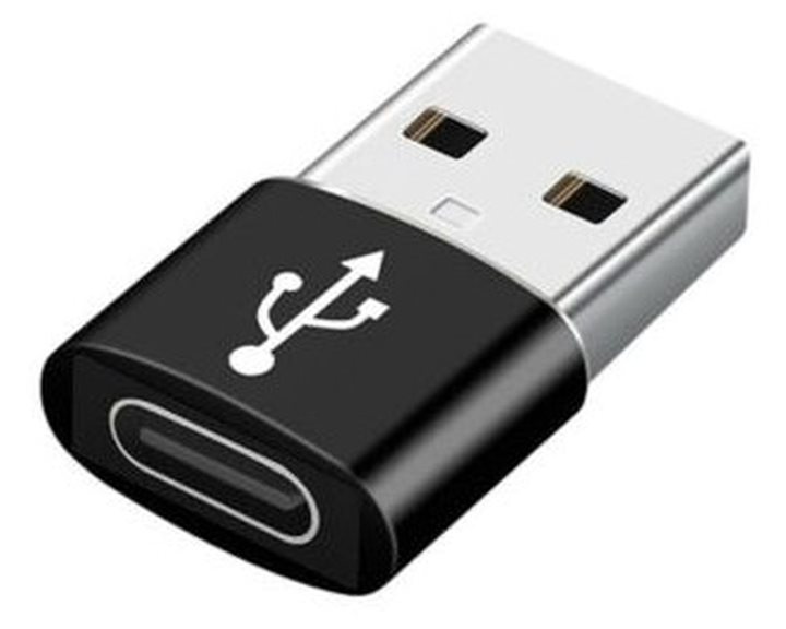 CABLEXPERT USB AM TO TYPE-C FEMALE ADAPTER BLACK
