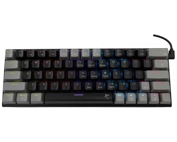 WHITE SHARK MECHANICAL KEYBOARD US BLUE SWITCH WAKIZASHI BLACK/GREY