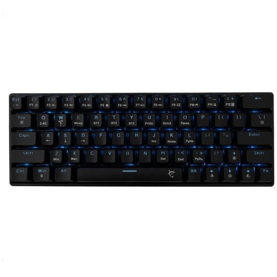 WHITE SHARK WIRELESS/BT/TYPE-C MECHANICAL KEYBOARD RED SWITCH GK-003111 US BLACK