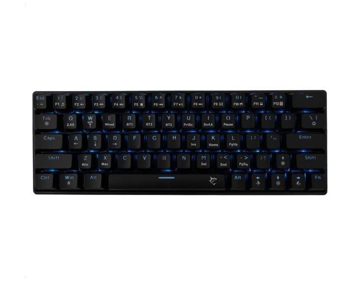 WHITE SHARK WIRELESS/BT/TYPE-C MECHANICAL KEYBOARD RED SWITCH GK-003111 US BLACK