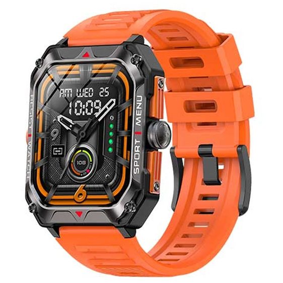 LAMTECH SPORT WATCH BT5.1 WITH HEALTH SENSOR & SPORT TRACKING SQUARE TFT 2.02' DISPLAY B.ORANGE