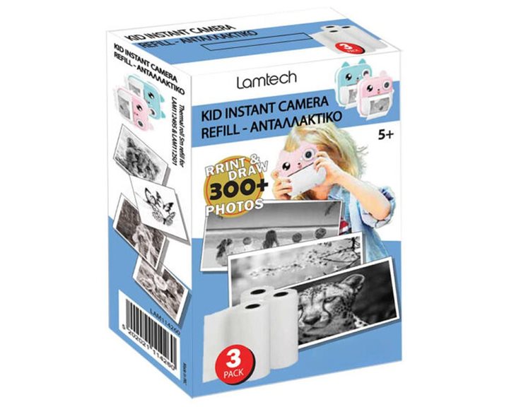 LAMTECH 3PACK KID INSTANT CAMERA REFILL 5M FOR LAM114284 & LAM114291
