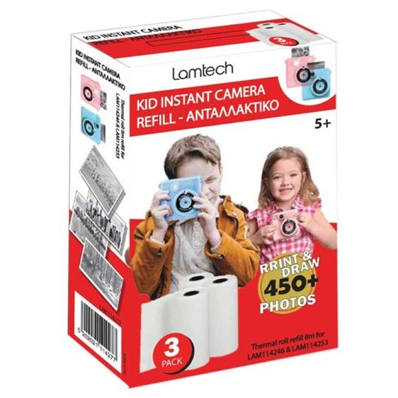 LAMTECH 3PACK KID INSTANT CAMERA REFILL 8M FOR LAM114246 & LAM114253