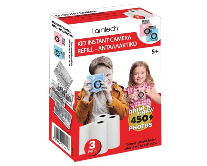 LAMTECH 3PACK KID INSTANT CAMERA REFILL 8M FOR LAM114246 & LAM114253