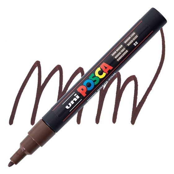 Mαρκαδόρος Uni Posca PC-3M Dark Brown