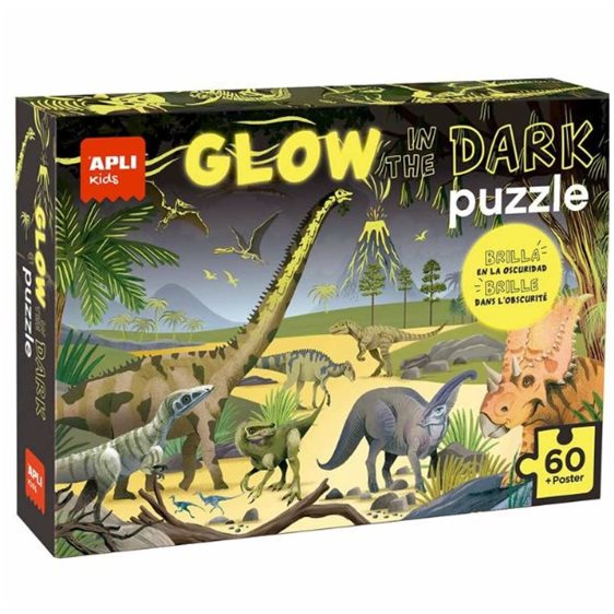 Apli Puzzle Glow In The Dark Dinosaurs 60τμχ19435
