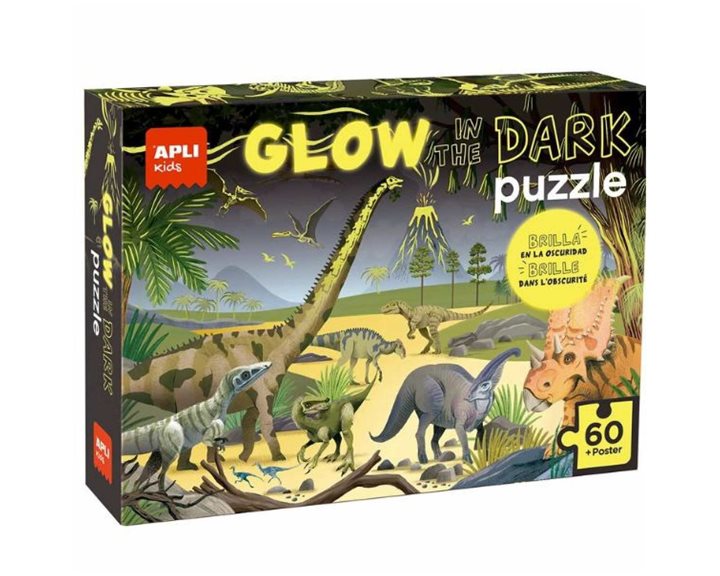 Apli Puzzle Glow In The Dark Dinosaurs 60τμχ19435