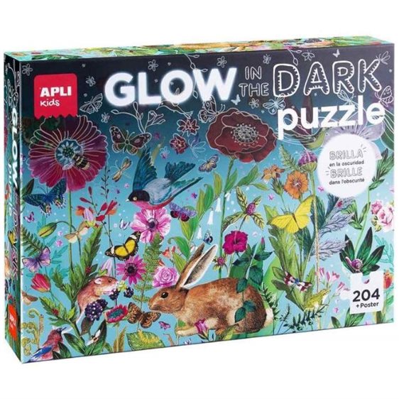 Apli Puzzle Glow In The Dark Flowers 204τμχ