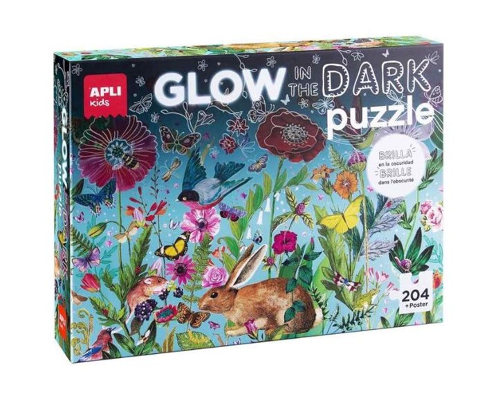 Apli Puzzle Glow In The Dark Flowers 204τμχ