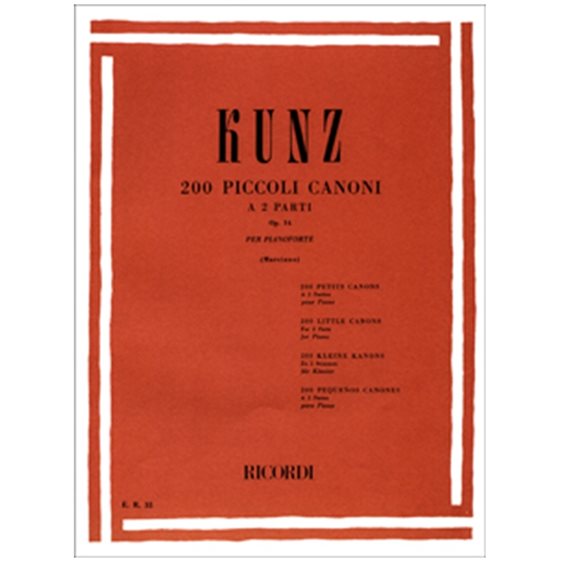 KUNZ-200 PICCOLI CANONI