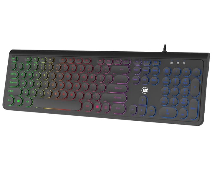LAMTECH RAINBOW WIRED USB KEYBOARD WITH ROUND KEYS