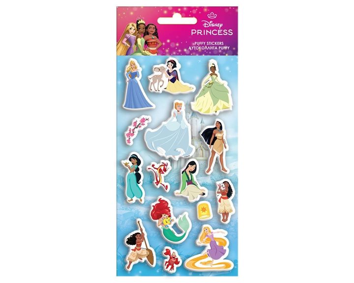 Αυτοκόλλητα Puffy 10x22cm Pricess