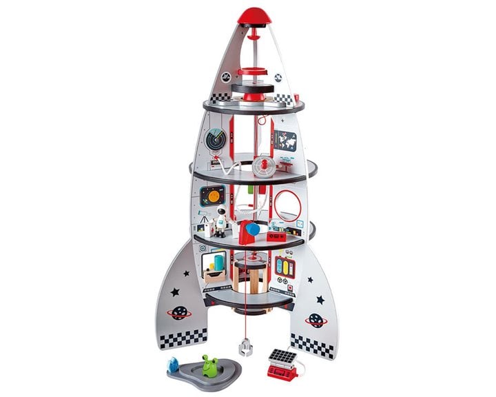 Hape Early Explorer Ξύλινο Διαστημόπλοιο Four-Stage Rocket Ship (E3021A)