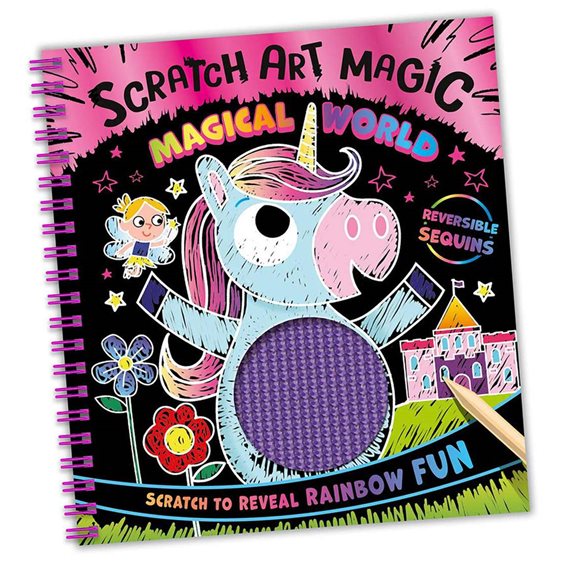 Scratch Art Sequins Magical World