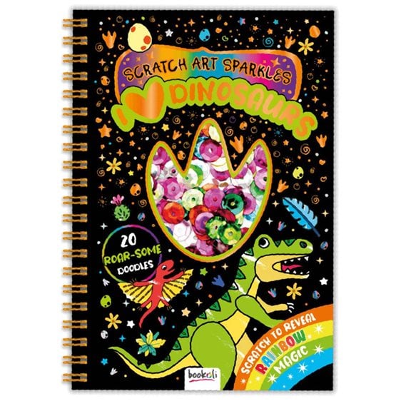 Scratch Art Sparkles: I Love Dinosaurrs