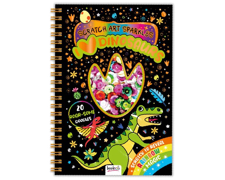 Scratch Art Sparkles: I Love Dinosaurrs