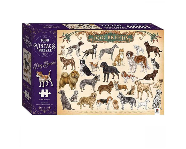 Vintage Classic Piece Jigsaw Dog Breeds