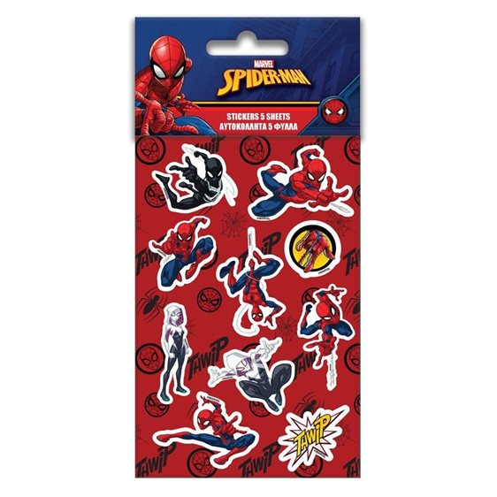 Αυτοκόλλητα Spiderman 8x12 5Φυλλα