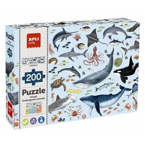Apli Puzzle Threatened Marine Animals 200pcs