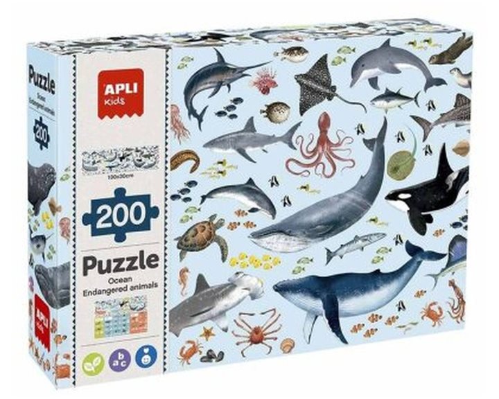 Apli Puzzle Threatened Marine Animals 200pcs