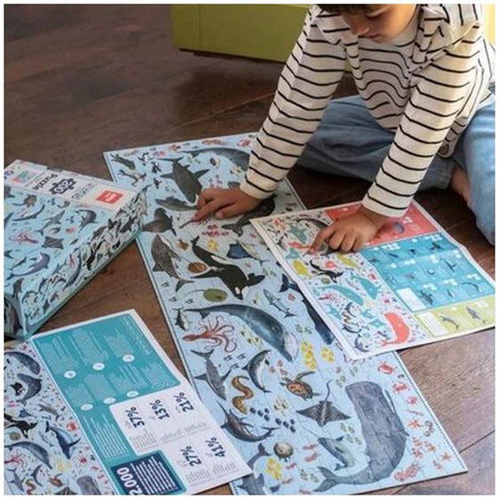 Apli Puzzle Threatened Marine Animals 200pcs