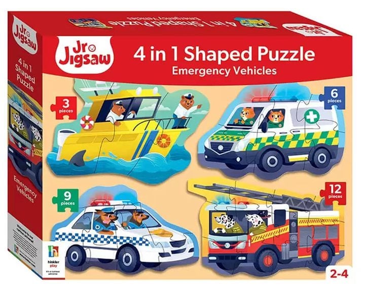 4 in 1 Puzzles Emergency Vehicles