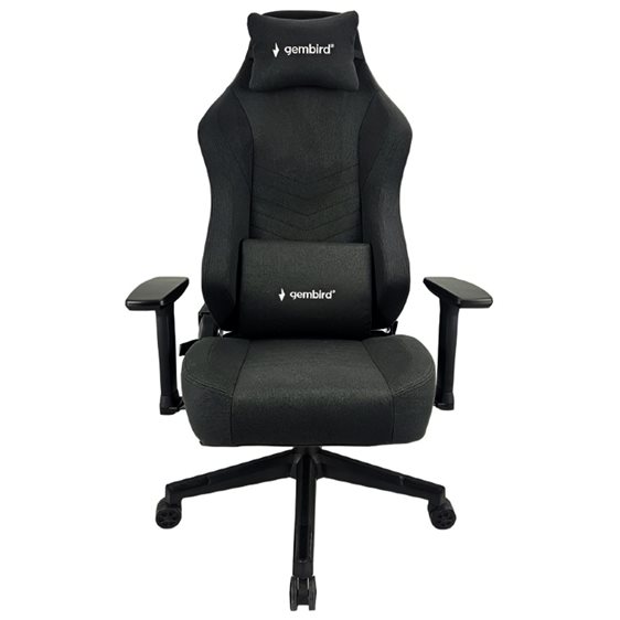 GEMBIRD GAMING CHAIR WITH BACK AND NECK PILLOWS BLACK