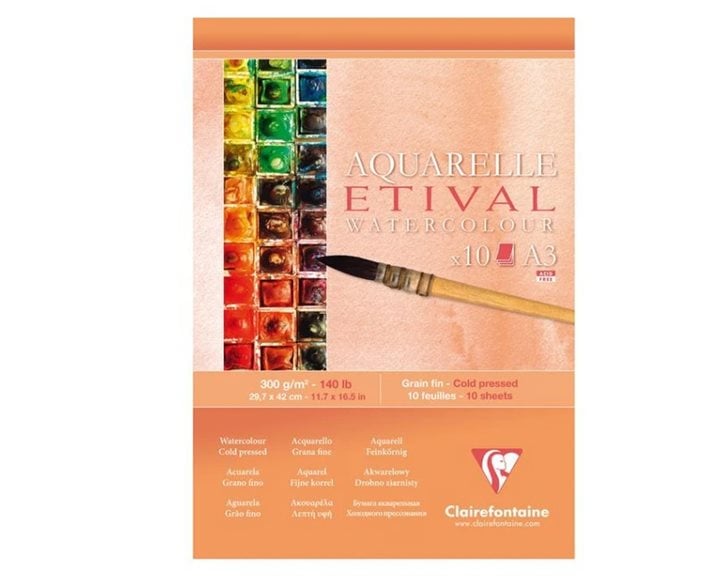 Μπλοκ Ακουαρέλας Claire Fontaine Etival 10Φ Cold Pressed A3