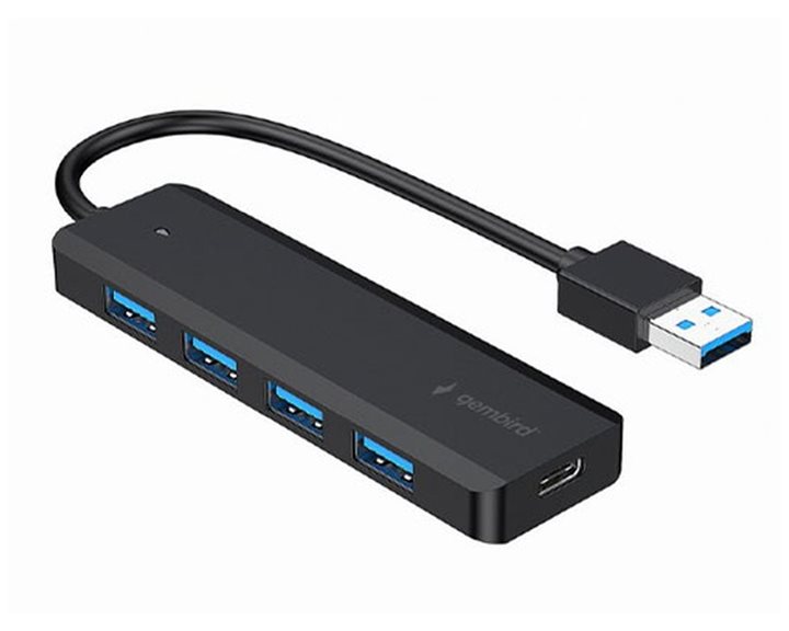 GEMBIRD 4-PORT USB 3.1 (Gen 1) HUB BLACK