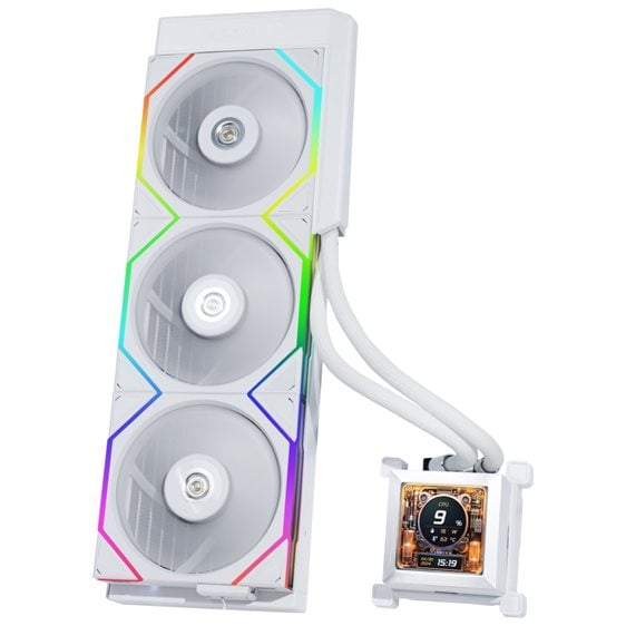 Lian Li HydroShift LCD 360 TL fan White - AIO CPU Liquid Cooler  with TL LCD Fans